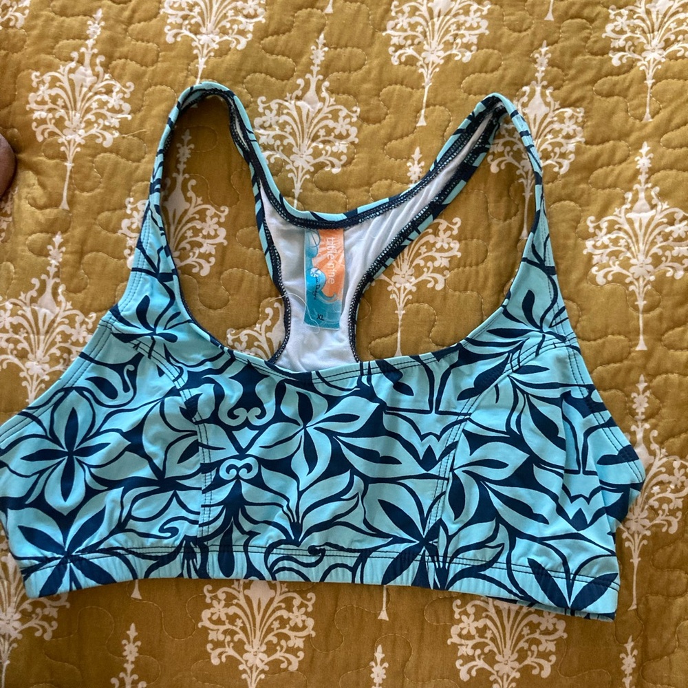 Title Nine Teal and Navy Sports Bra